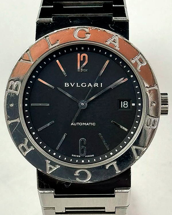 Bvlgari Bvlgari 38MM Black Dial Steel Bracelet (BB38SSAUTO)