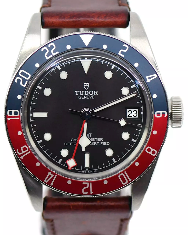 2021 Tudor Black Bay GMT "Pepsi" 41MM Black Dial Leather Strap (79830RB)