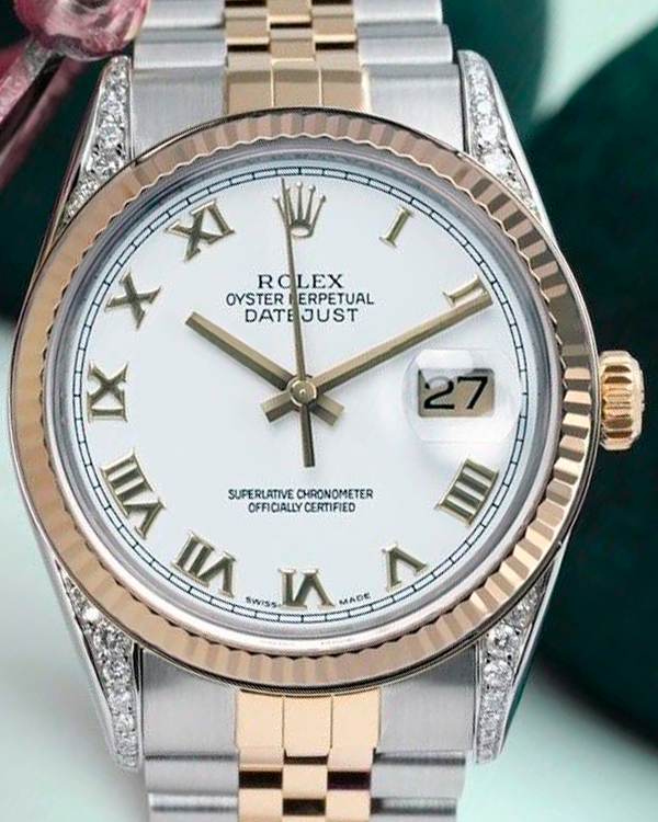 Rolex Datejust 36MM Diamond White Dial Steel Two-Tone Jubilee Bracelet (16014)