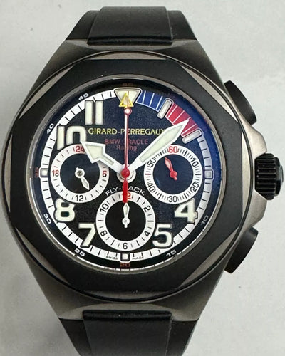 Girard Perregaux Laureato BMW Oracle Racing 46MM Black Dial Rubber Strap (80175-25-652-FK6A)