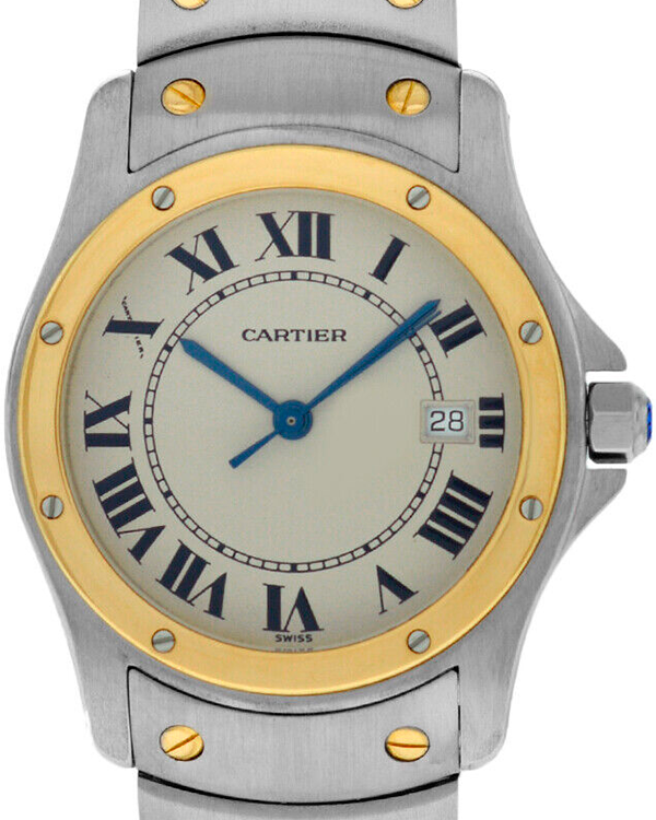 Cartier Santos Ronde 30MM Quartz White Dial Two-Tone Bracelet (1551)