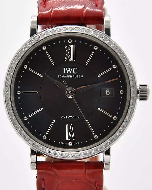 IWC Schaffhausen Portofino 37MM Grey Dial Leather Strap (IW458104)