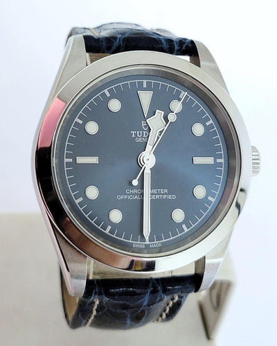 Tudor Black Bay 41MM Blue Dial Aftermarket Leather Strap (79680)