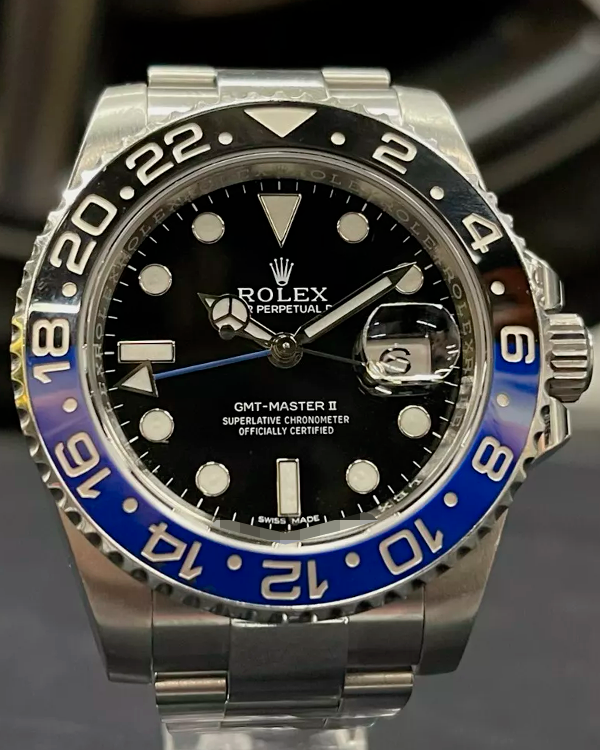 2015 Rolex GMT-Master II "Batman" 40MM Black Dial Oyster Bracelet (116710BLNR)