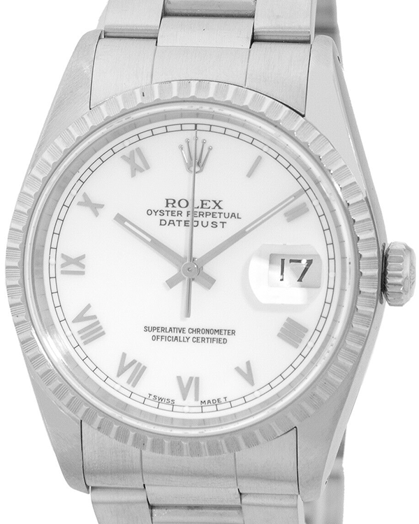 1991 (X Serial) Rolex Datejust 36MM White Dial Steel Bracelet (16220)