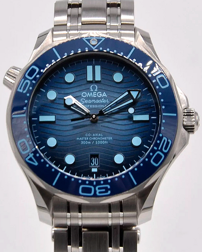 2023 Omega Seamaster Diver 300M "Summer Blue" 42MM Blue Dial Steel Bracelet (210.30.42.20.03.003)