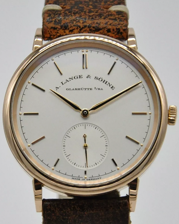 2012 A. Lange & Söhne Saxonia 38.5MM Silver Dial Aftermarket Leather Strap (380.032)