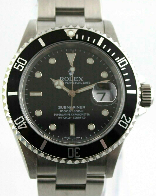 Rolex Submariner Date 40MM Black Dial Steel Bracelet (16610T)