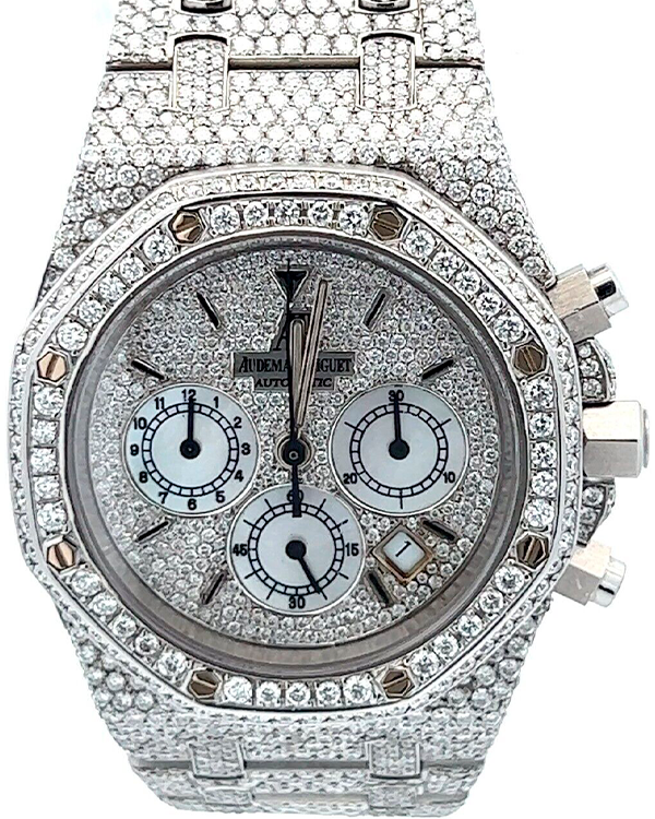 Audemars Piguet Royal Oak 39MM Pavé Diamond Dial Steel Bracelet (26320ST)