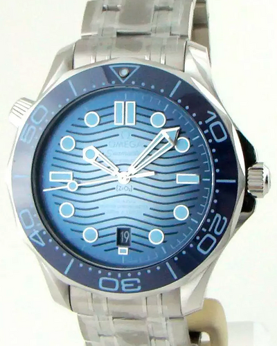 2024 Omega Seamaster Diver 300M "Summer Blue" 42MM Blue Dial Steel Bracelet (210.30.42.20.03.003)