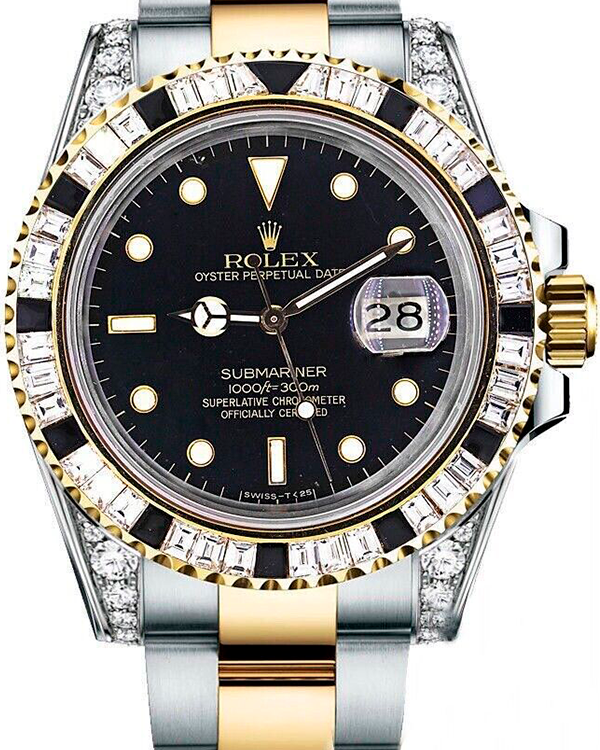 Rolex Submariner Date 40MM Black Dial Two-Tone Bracelet (16613)