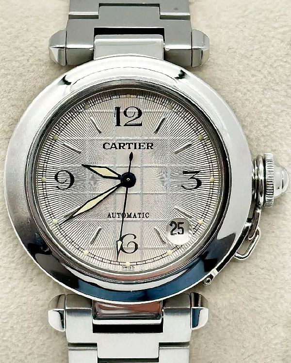 Cartier Pasha De Cartier 35MM Silver Dial Steel Bracelet (2324)