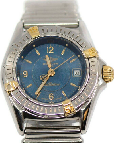 Breitling Callistino 28MM Quartz Blue Dial Steel Bracelet (B52045)