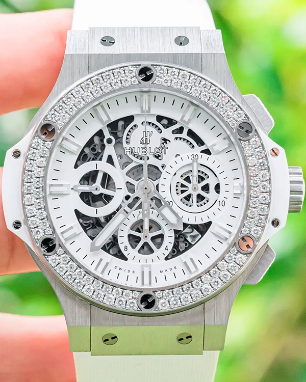 Hublot Big Bang Aero Bang "All White" 44MM Skeleton Dial Rubber Strap (311.SE.2010.RW.1104.JSM12)