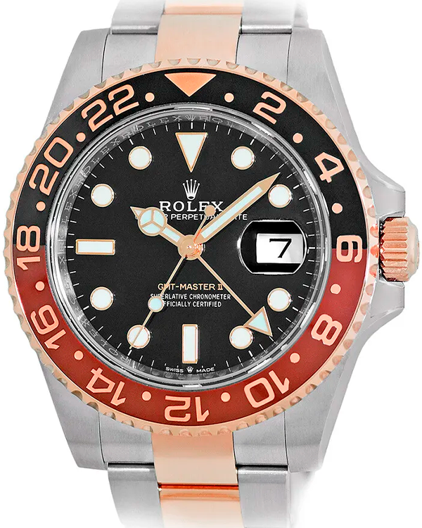 2023 Rolex GMT-Master II "Rootbeer" 40MM Black Dial Two-Tone Oyster Bracelet (126711CHNR)