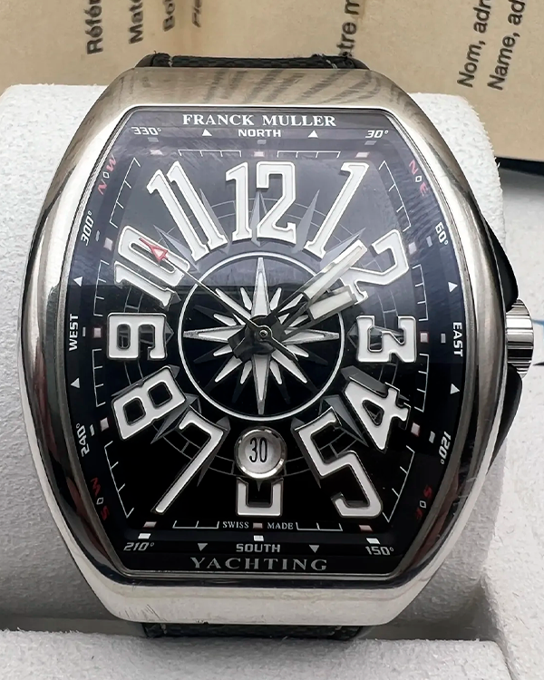 2022 Franck Muller Vanguard Yachting 44MM Black Dial Rubber Strap (V45 SC DT)