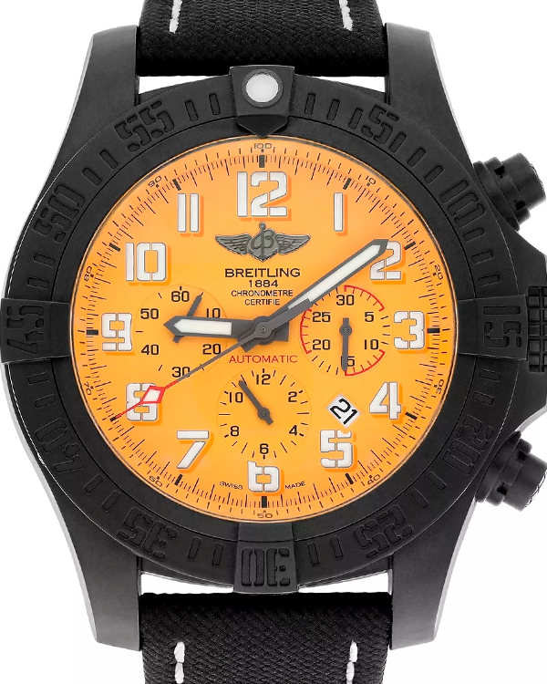 Breitling Avenger Hurricane 50MM Yellow Dial Textile Strap (XB0170)