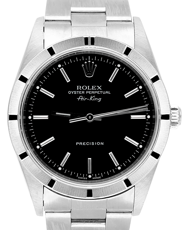 Rolex Air-King 34MM Black Dial Steel Bracelet (14010)