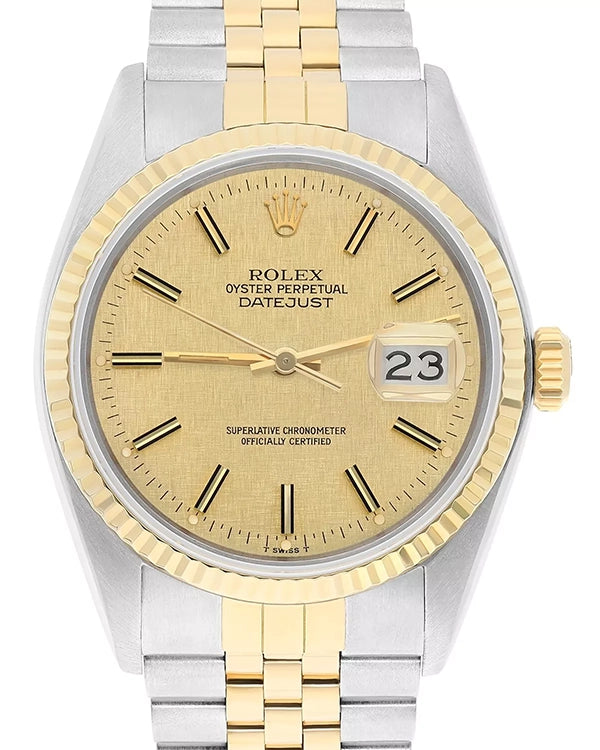 Rolex Datejust 36MM Champagne Dial Two-Tone Jubilee Bracelet (16013)