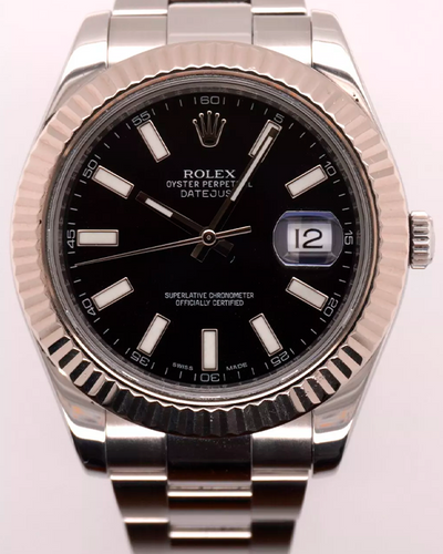 Rolex Datejust II 41MM Black Dial Steel Bracelet (116334)