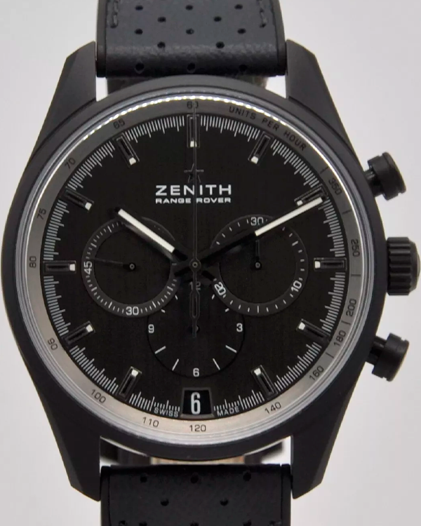 2021 Zenith El Primero Chronomaster "Range Rover" 42MM Black Dial Rubber/Leather Strap (24.2040.400/27.R796)