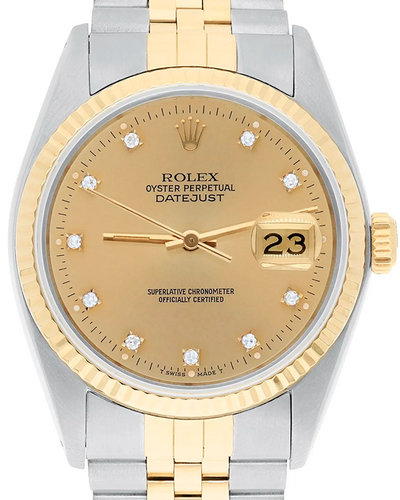 Rolex Datejust 36MM Champagne Dial Two-Tone Jubilee Bracelet (16013)