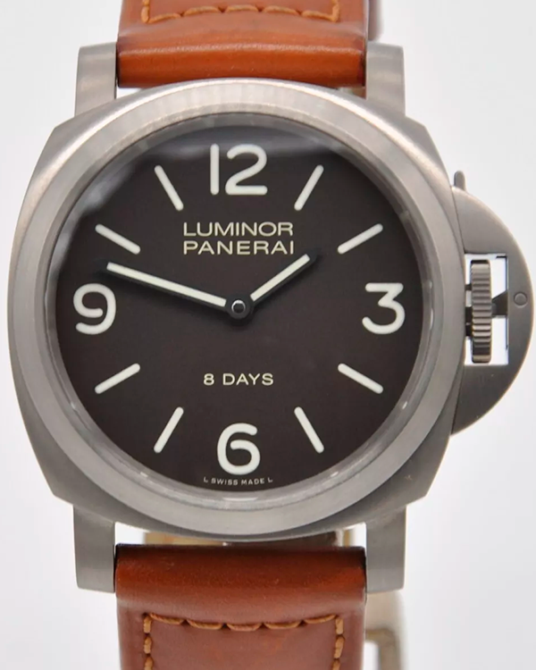 Panerai Luminor Base 8 Days 44MM Brown Dial Leather Strap (PAM00562)