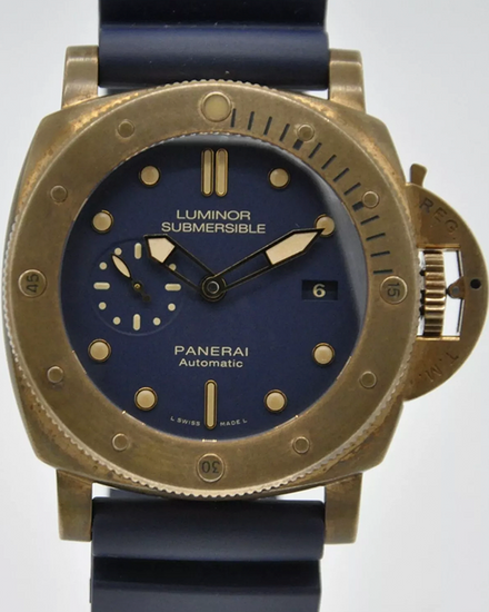 Panerai Submersible L.E. 47MM Blue Dial Rubber Strap (PAM00671)