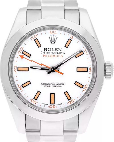 2008 Rolex Milgauss 40MM White Dial Oyster Bracelet (116400)