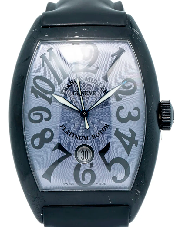 Franck Muller Cintrée Curvex 39x55MM Silver Dial Rubber Strap (8880 SC DT)