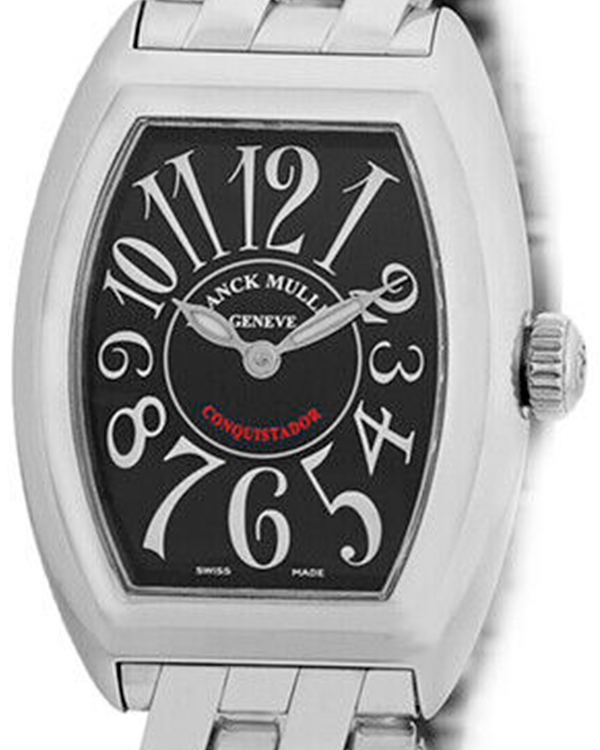 Franck Muller Conquistador 28x33MM Quartz Black Dial Steel Bracelet (8005 L)