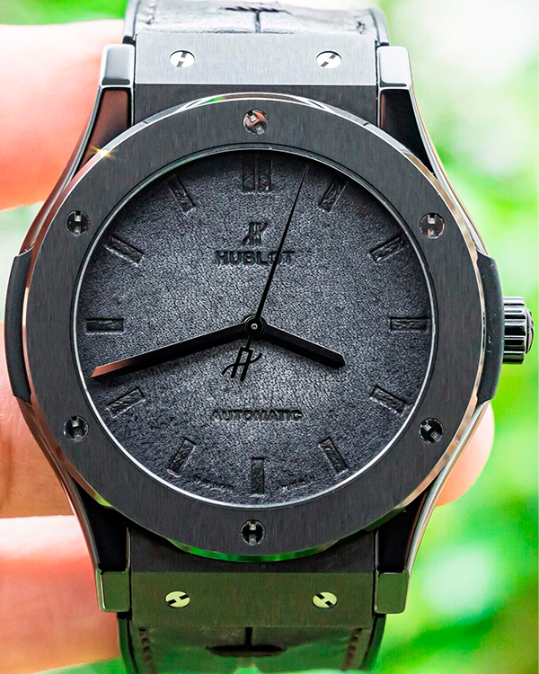 Hublot Classic Fusion "Black Berluti" L.E. 45MM Black Dial Leather Strap (511.CM.0500.VR.BER16)