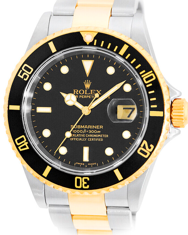 Rolex Submariner Date 40MM Black Dial Two-Tone Oyster Bracelet (16613N)