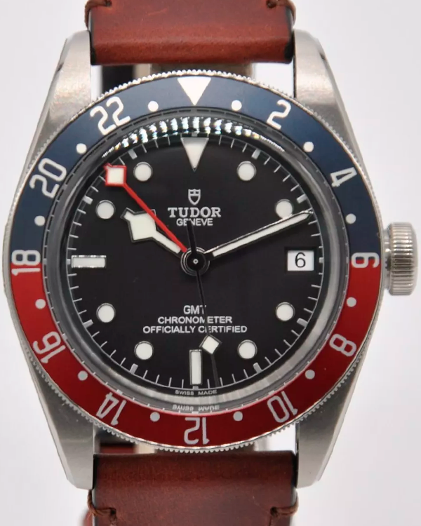 2024 Tudor Black Bay GMT "Pepsi" 41MM Black Dial Leather Strap (79830RB)