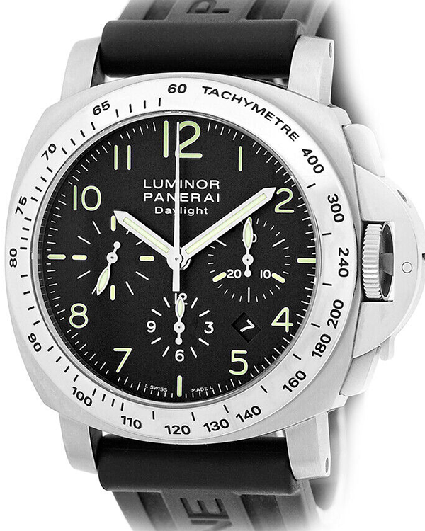 Panerai Luminor Daylight 44MM Black Dial Rubber Strap (PAM00196)