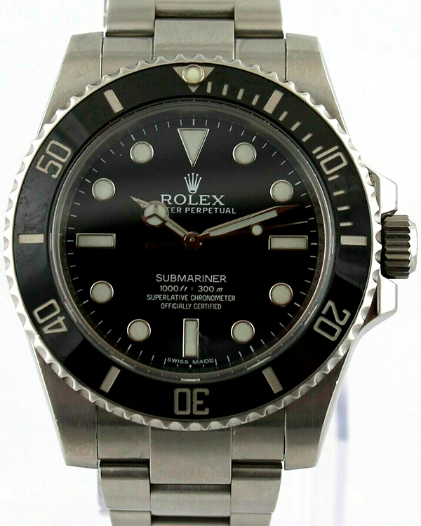 2013 Rolex Submariner No-Date 40MM Black Dial Steel Bracelet (114060)