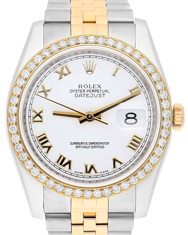 Rolex Datejust 36MM White Dial Two-Tone Jubilee Bracelet (116233)