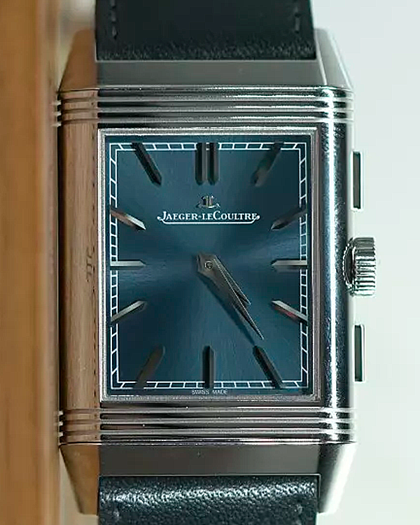 2024 Jaeger-LeCoultre Reverso Tribute 29.9MM Dual Blue/Skeleton Dial Textile/Leather Strap (Q389848J)