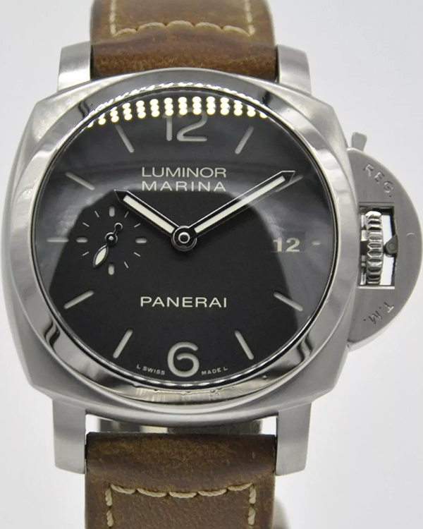 2013 Panerai Luminor Marina 1950 3 Days 42MM Black Dial Leather Strap (PAM00392)