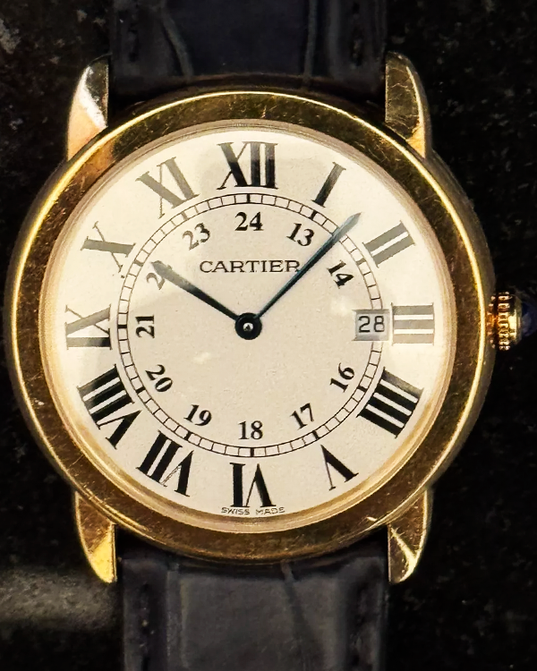 Cartier Ronde De Cartier 36MM Quartz White Dial Leather Strap (W6700455)