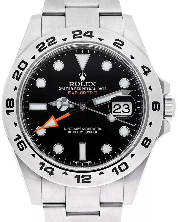 Rolex Explorer II 42MM Black Dial Steel Bracelet (216570)