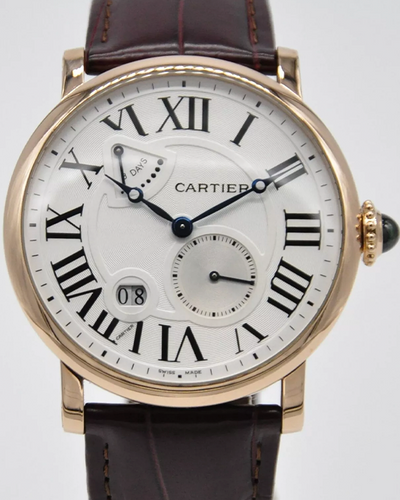 2012 Cartier Rotonde De Cartier 42MM Silver Dial Leather Strap (W1556203)