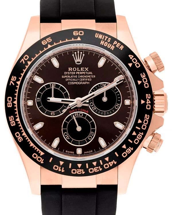 2023 Rolex Cosmograph Daytona 40MM Chocolate Dial Rubber Strap (116515LN)