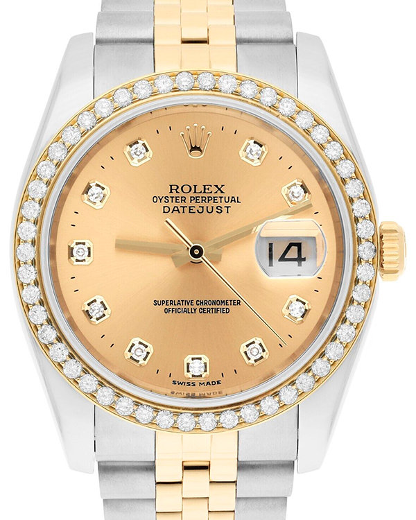 Rolex Datejust 36MM Champagne Dial Two-Tone Jubilee Bracelet (116233)