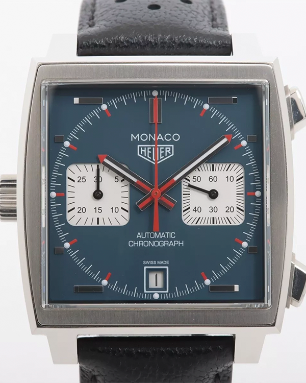 2021 Tag Heuer Monaco Calibre 11 “Steve McQueen” 39MM Blue Dial Leather Strap (CAW211P)