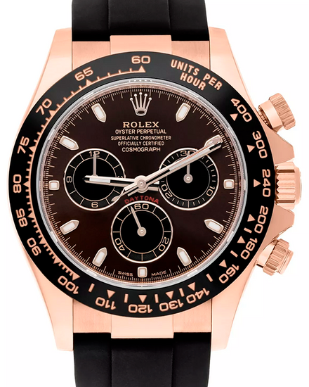 2023 Rolex Cosmograph Daytona 40MM Chocolate Dial Rubber Strap (116515LN)