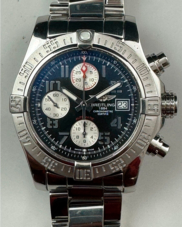 Breitling Avenger II 43MM Black Dial Steel Bracelet (A13381)