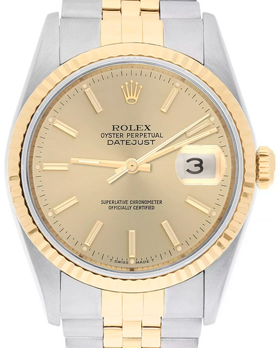 Rolex Datejust 36MM Champagne Dial Two-Tone Jubilee Bracelet (16233)