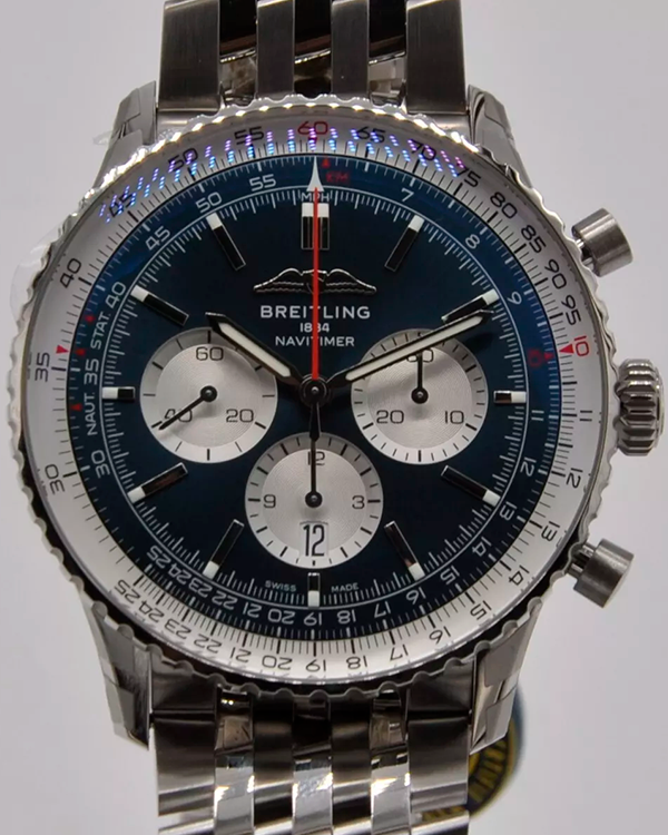 Breitling Navitimer B01 Chronograph 46MM Blue Dial Steel Bracelet (AB0137211C1A1)