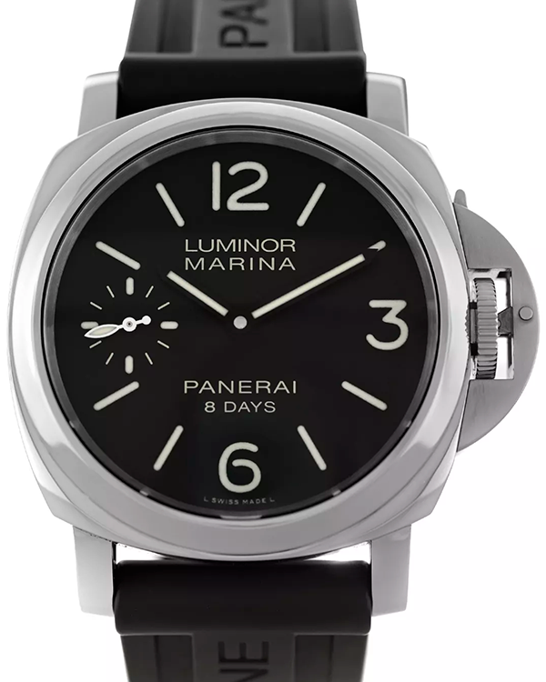 Panerai Luminor Marina 8 Days 44MM Black Dial Rubber Strap (PAM00510)